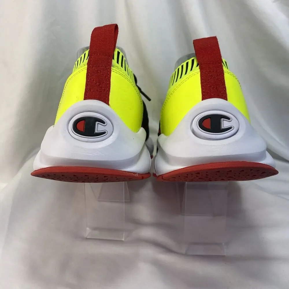 Champion Hype Lo CPS10775M Men's 10m Sneaker Sox Collar Neon Yellow/Black